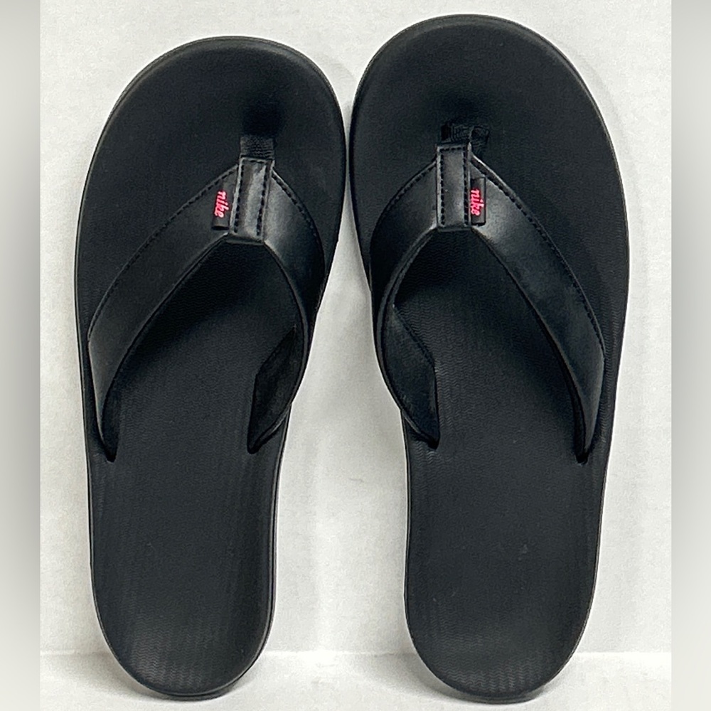 Nike Bella Kai Thong Black Sandals Slides Flip Flops 9